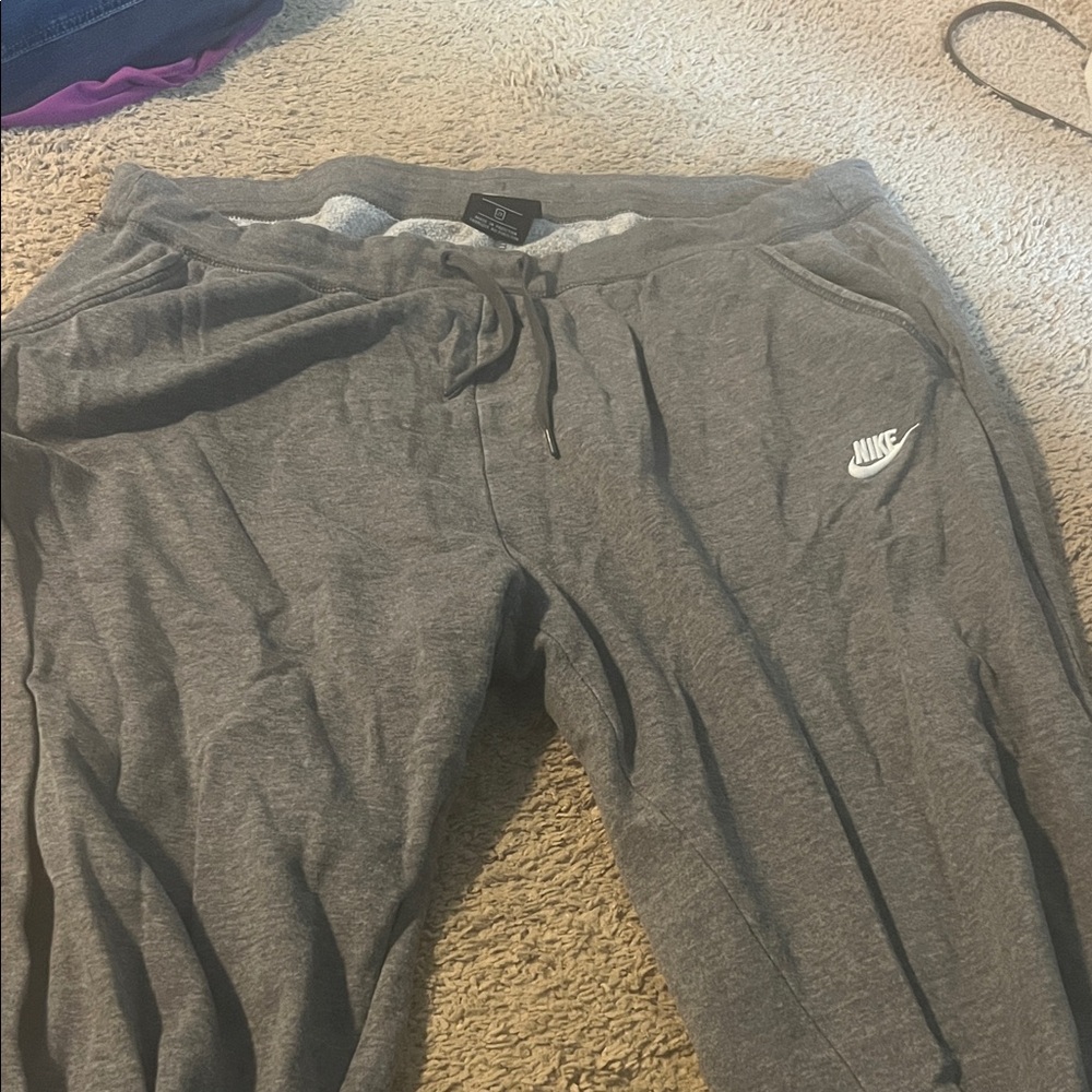 Nike Plus Size Gray Sweatpants